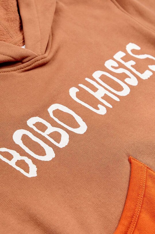 Bobo Choses hanorac de bumbac pentru copii maro 224AC060