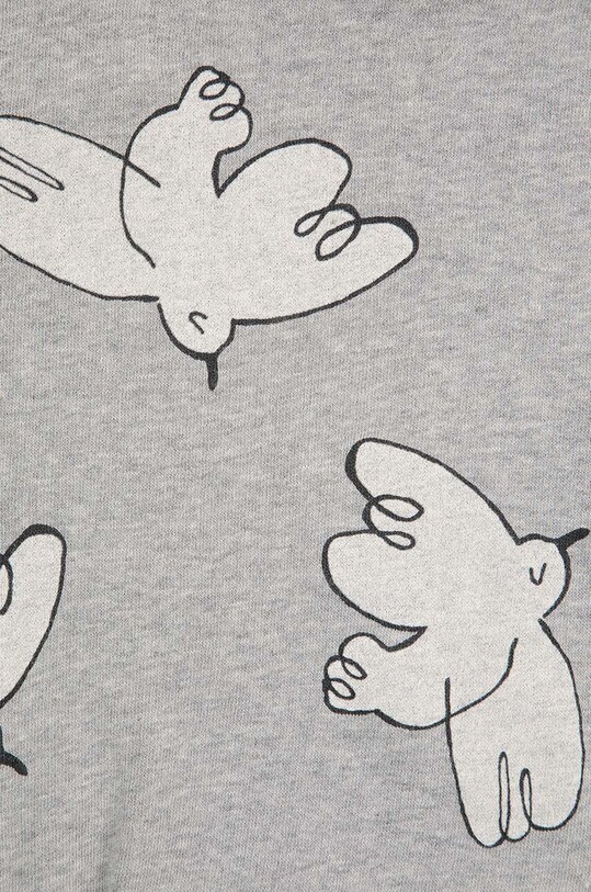 Bobo Choses felpa in cotone bambino/a Freedom Bird grigio 224AC061