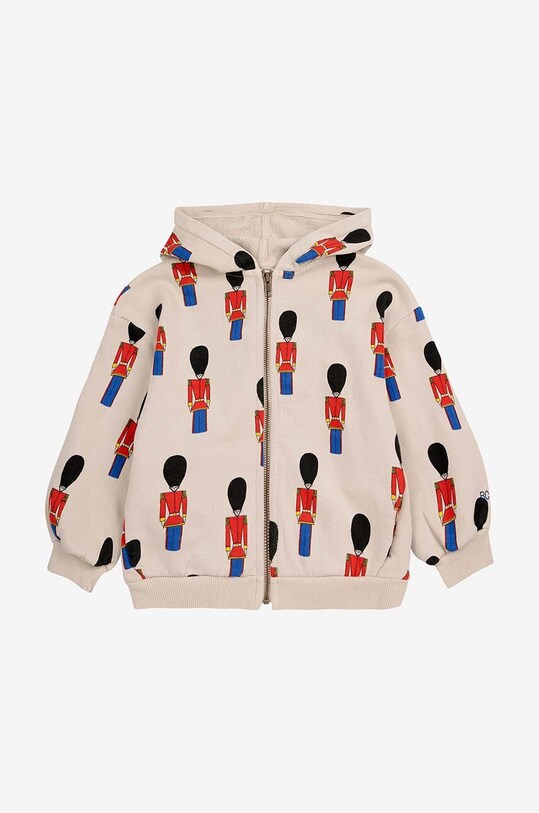 Дитяча бавовняна кофта Bobo Choses Little Tin Soldier 224AC063 бежевий AW24