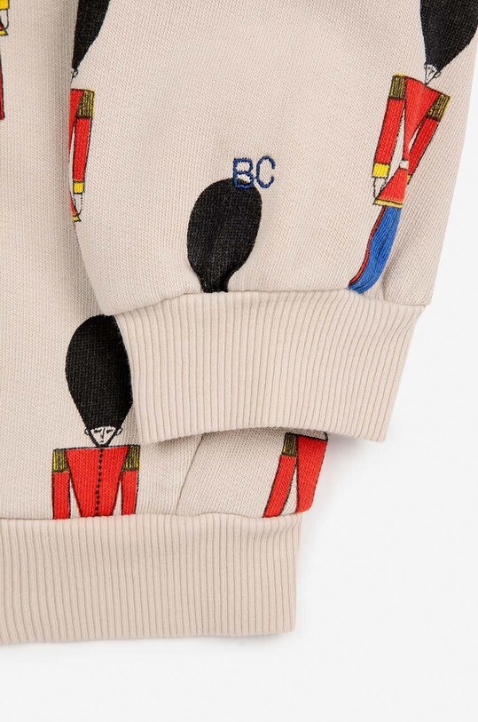 Дитяча бавовняна кофта Bobo Choses Little Tin Soldier 224AC063 бежевий