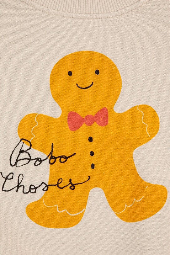 Мальчик Детская хлопковая кофта Bobo Choses Gingerbread 224FC003 бежевый