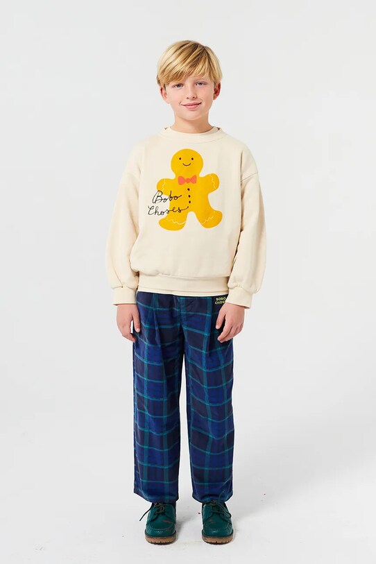 Детская хлопковая кофта Bobo Choses Gingerbread бежевый 224FC003