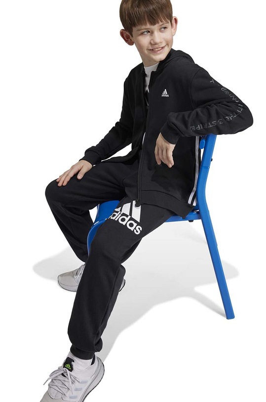 Detská mikina adidas JAM FZ HD nášivka čierna IV9452