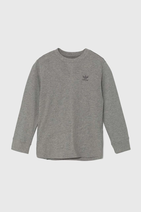 Dječja pamučna majica dugih rukava adidas Originals LONG SLEEVE IX5306 siva AW24