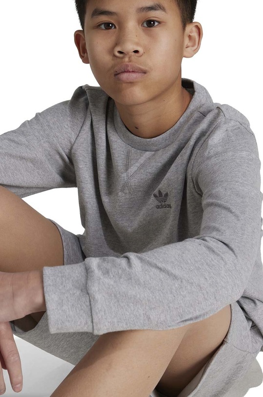 adidas Originals longsleeve din bumbac pentru copii LONG SLEEVE IX5306 gri