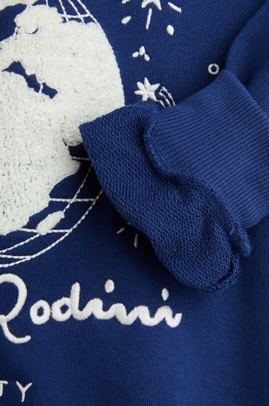 Детская хлопковая кофта Mini Rodini 2472011860 тёмно-синий