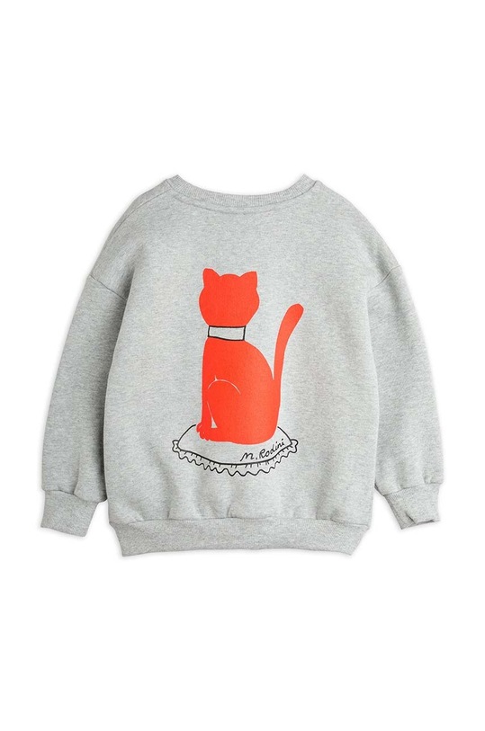 Chlapec Detská bavlnená mikina Mini Rodini Cat 2472012194 sivá