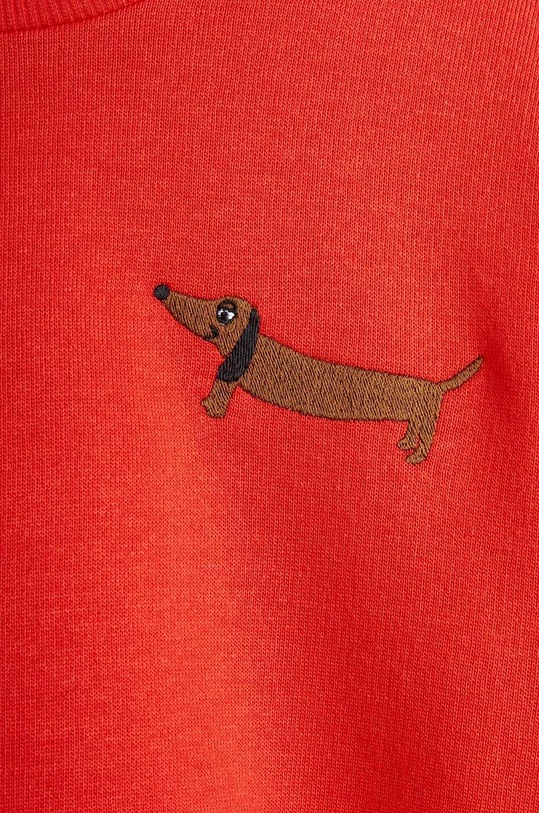 Detská bavlnená mikina Mini Rodini Dog červená 2472013442