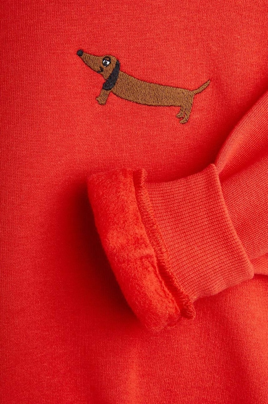 Detská bavlnená mikina Mini Rodini Dog 2472013442 červená
