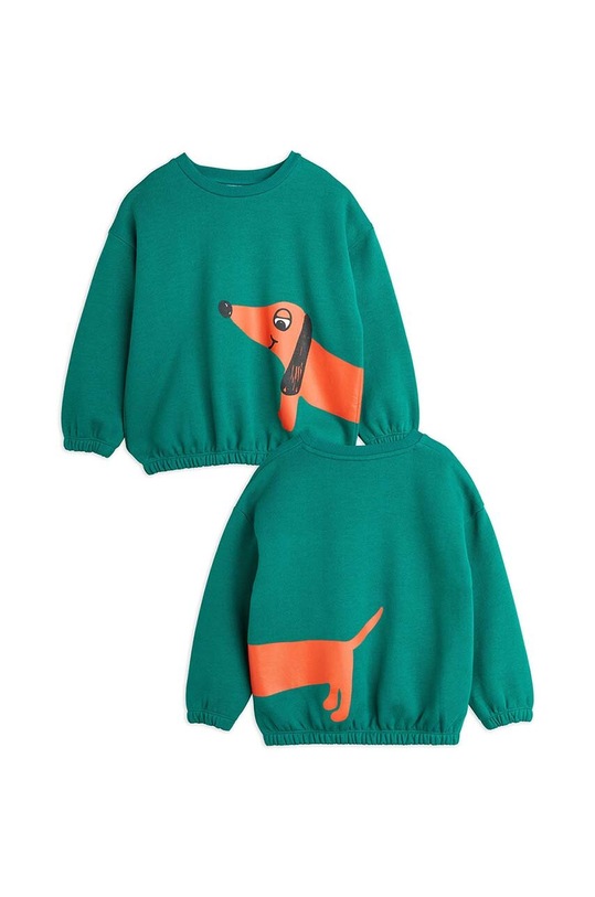 Detská bavlnená mikina Mini Rodini Dog zelená 2472015975
