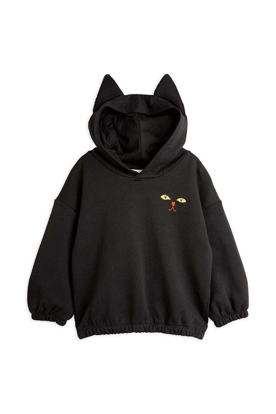 Mini Rodini bluza bawełniana dziecięca Cat nadruk czarny 2472016099