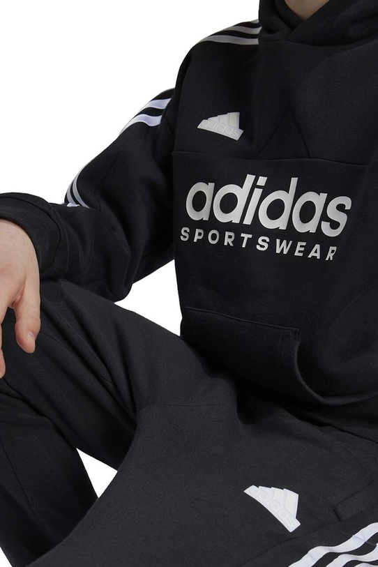 Dječja dukserica adidas J HOT FL HOODIE crna IX9284