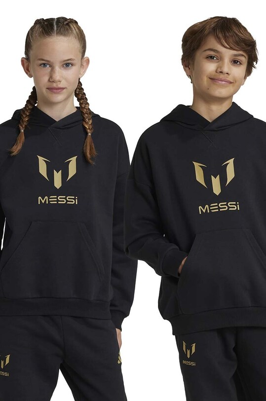Dětská mikina adidas Performance MESSI HD s kapucí černá IY3414