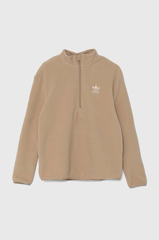 Дитяча флісова кофта adidas Originals POLAR FLEECE HZ IY5017 бежевий AW24