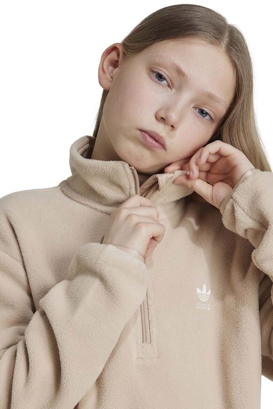 adidas Originals bluza polarowa dziecięca POLAR FLEECE HZ IY5017 beżowy