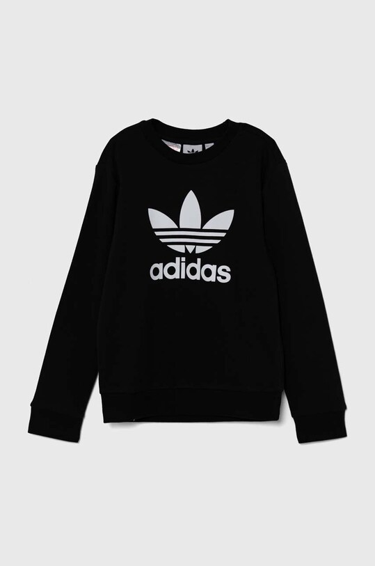 Dětská mikina adidas Originals TREFOIL CREW IY7435 černá AW24