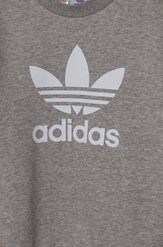 Дитяча кофта adidas Originals TREFOIL CREW сірий IY7436