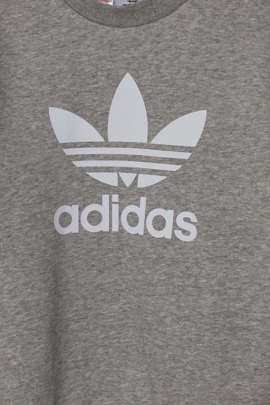 Dječja dukserica adidas Originals TREFOIL CREW siva IY7436