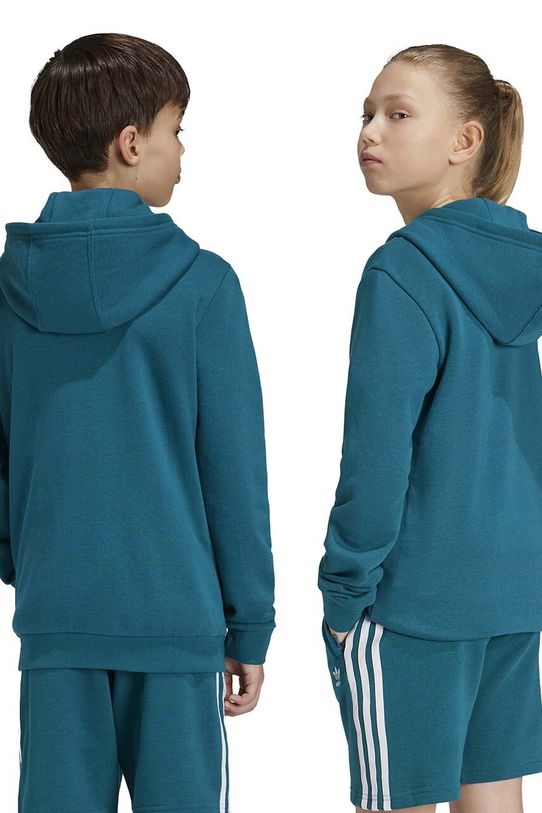 Dječja dukserica adidas Originals TREFOIL HOODIE IY7440 tirkizna