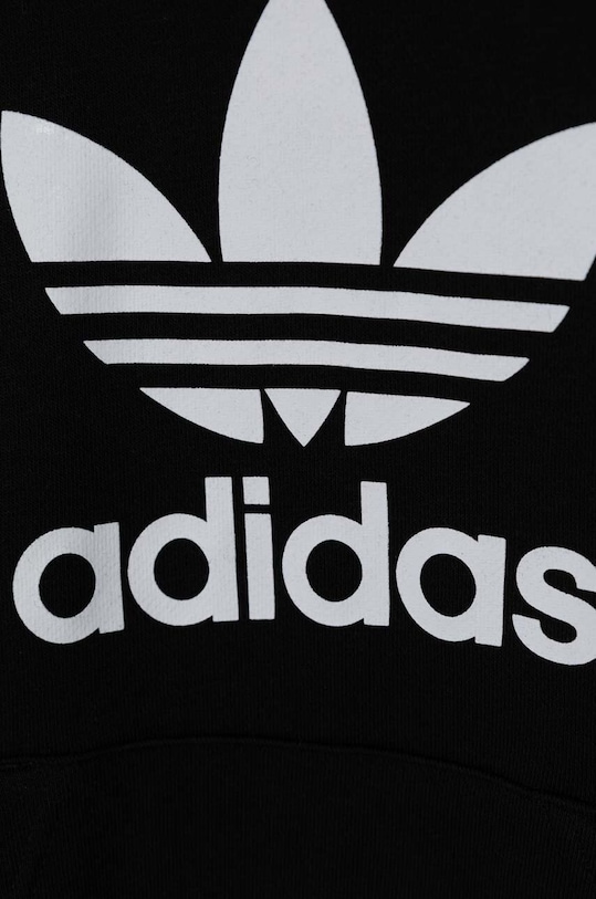 adidas Originals bluza copii TREFOIL HOODIE negru IY7446