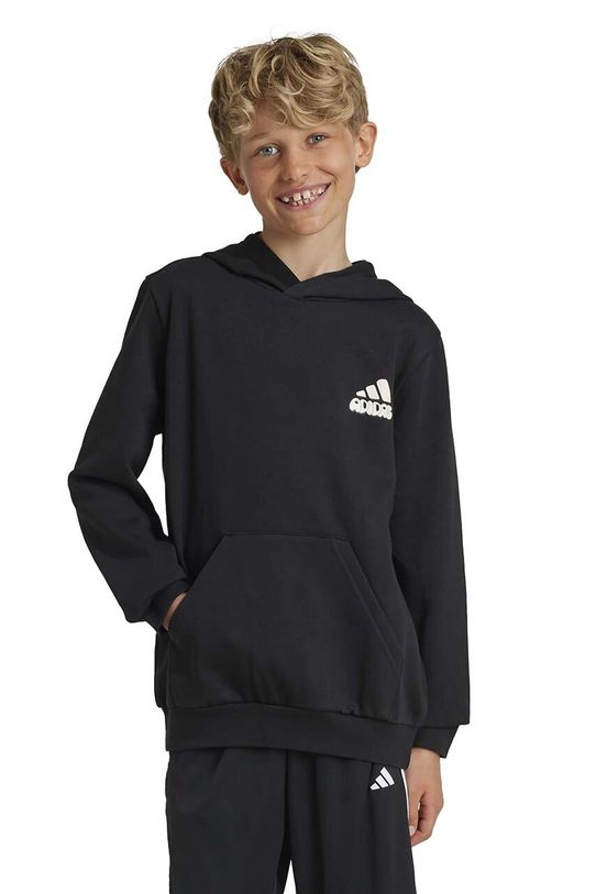 Detská mikina adidas DOODLE PACK HD s kapucňou čierna IZ0420