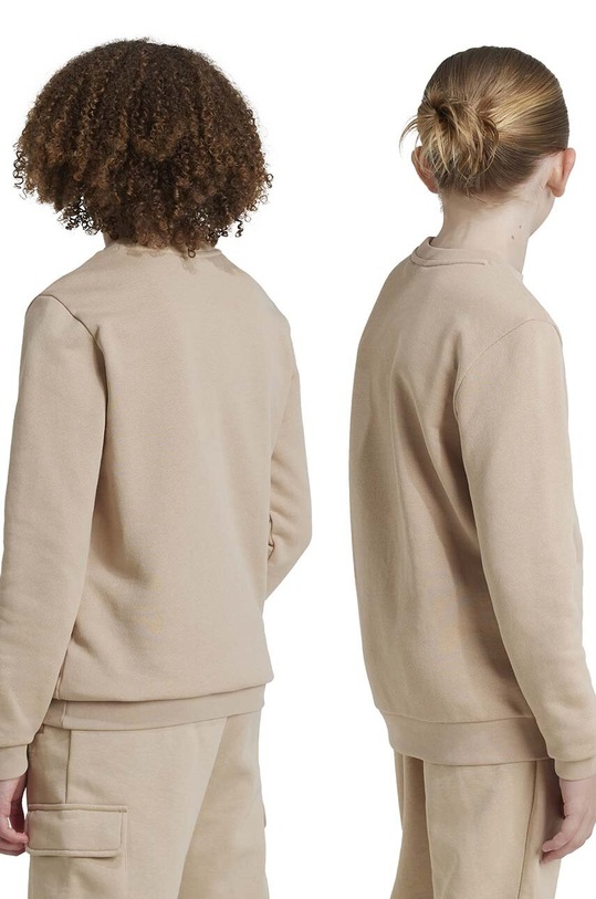Dječja pamučna dukserica adidas Originals CREW IZ4811 bež