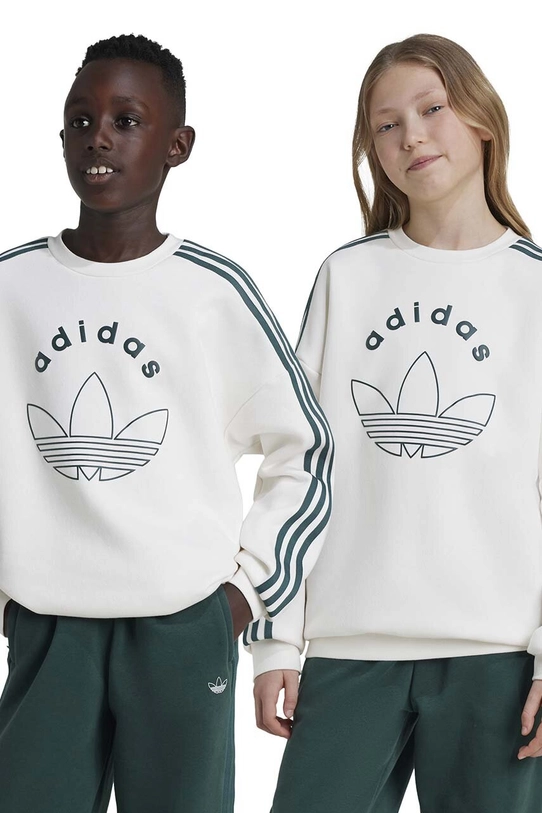 adidas Originals bluza copii CREW imprimeu alb JE0513