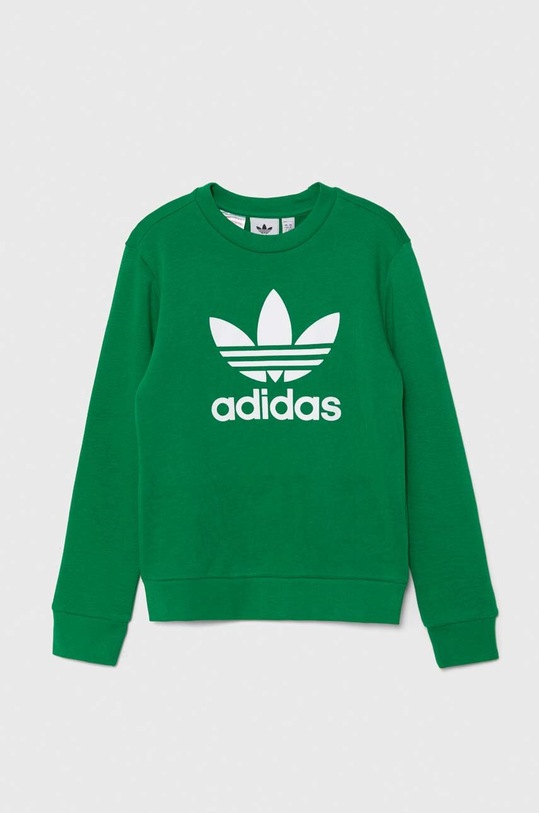 adidas Originals bluza dziecięca TREFOIL CREW IY7439 zielony AW24
