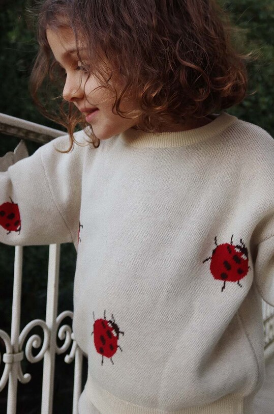 Konges Sløjd hanorac de bumbac pentru copii LAPIS KNIT BLOUSE KS101551