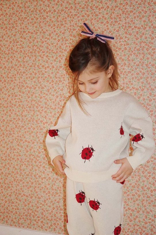 Konges Sløjd sweter bawełniany dziecięcy LAPIS KNIT BLOUSE KS101551