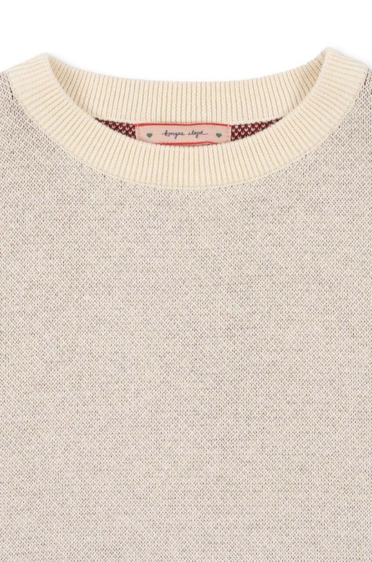 Detský bavlnený sveter Konges Sløjd LAPIS KNIT BLOUSE béžová KS101551