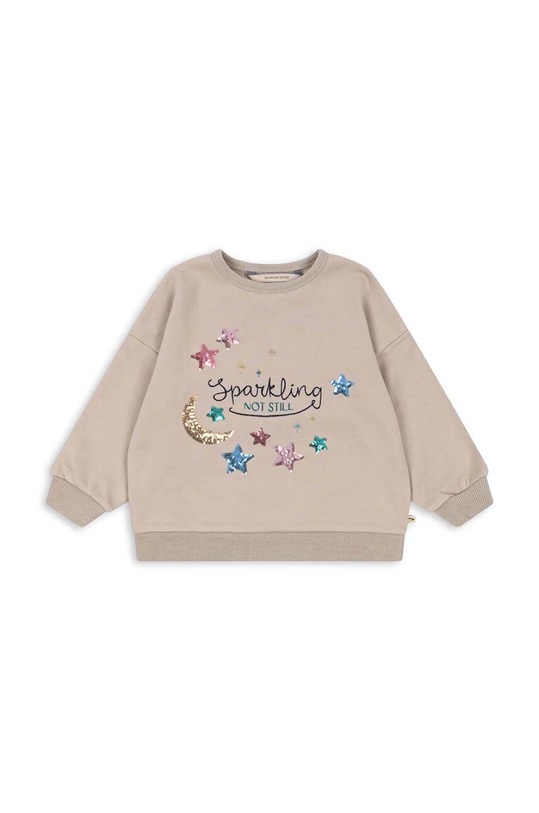 Konges Sløjd bluza copii LOU SEQUIN SWEATSHIRT OCS imprimeu bej KS101564