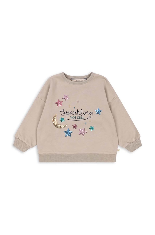 Konges Sløjd bluza copii LOU SEQUIN SWEATSHIRT OCS imprimeu bej KS101564