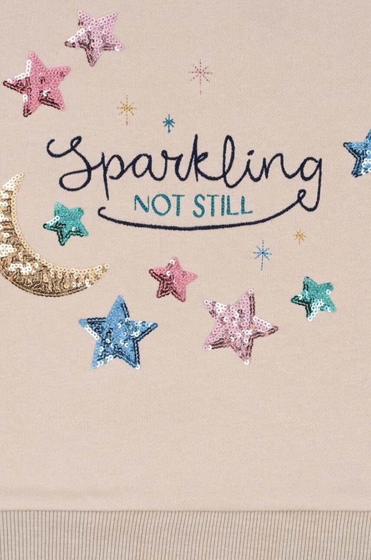 Konges Sløjd bluza copii LOU SEQUIN SWEATSHIRT OCS bej KS101564