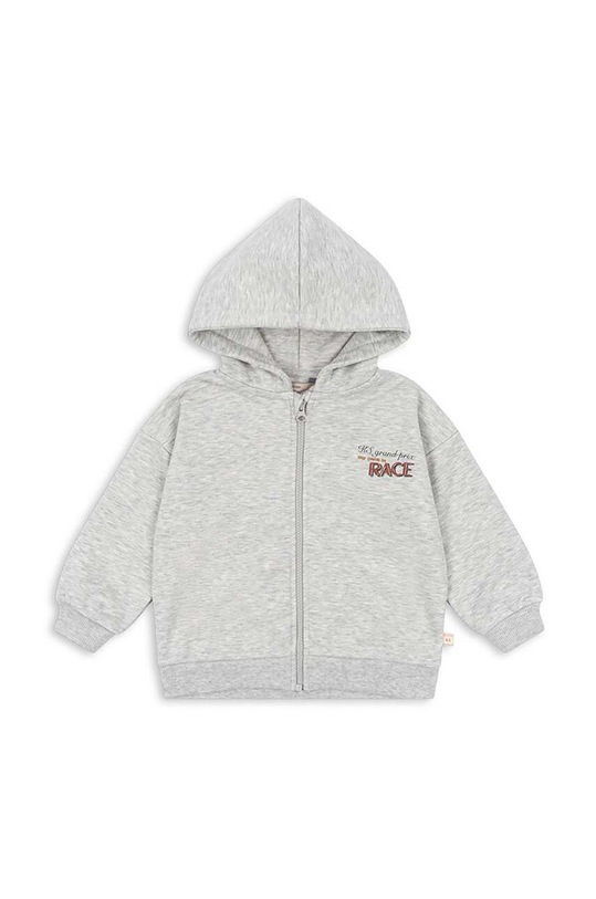 Παιδική μπλούζα Konges Sløjd LOU SWEAT HOOD OCS με κουκούλα γκρί KS101566