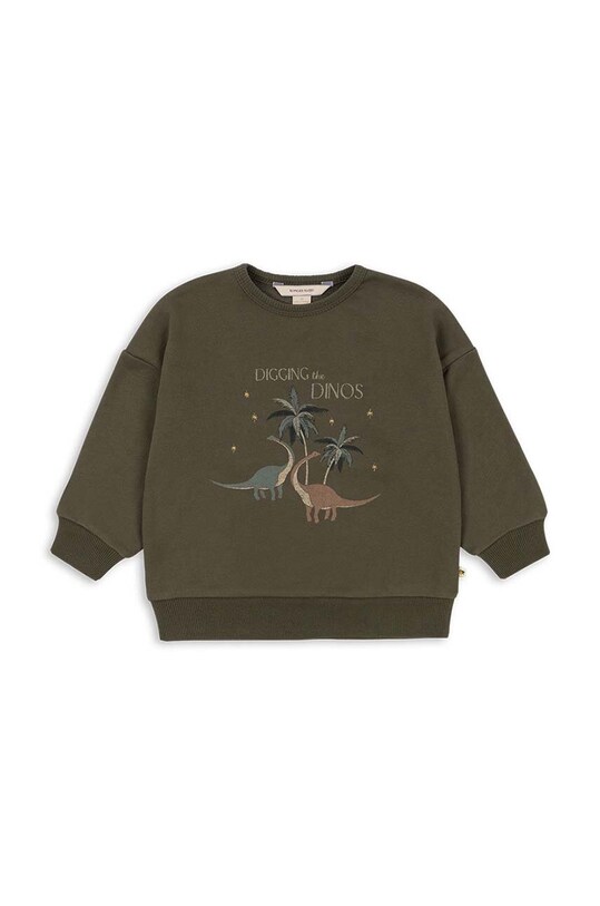 Konges Sløjd bluza copii LOU SWEATSHIRT OCS print verde KS101568