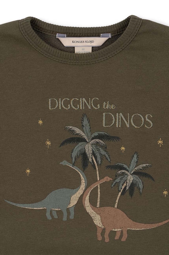 Момче Детски суичър Konges Sløjd LOU SWEATSHIRT OCS KS101568 зелен