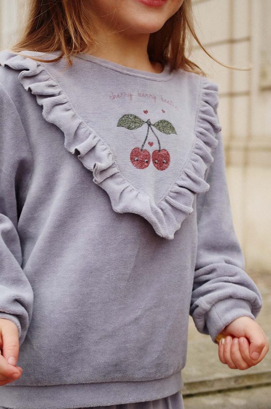 Dětská mikina Konges Sløjd WALLY FRILL SWEATSHIRT GOTS KS101731