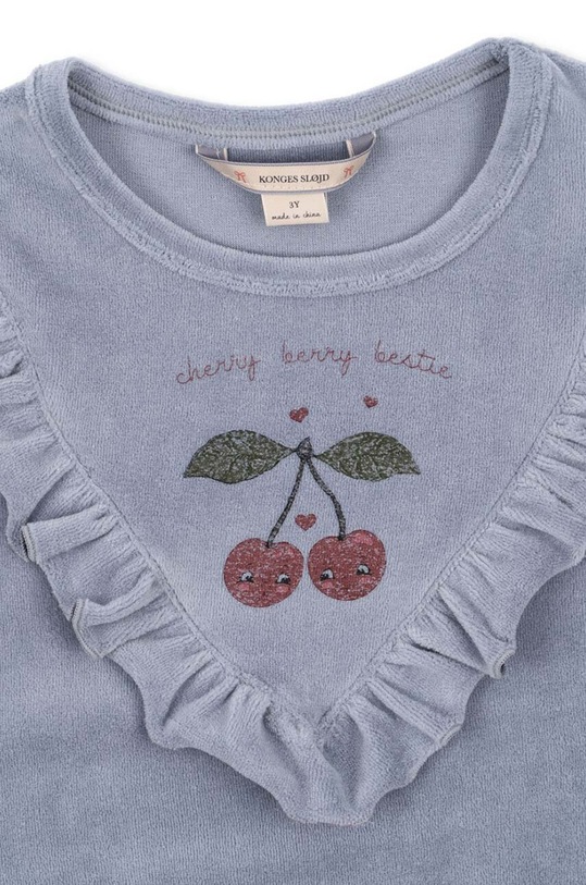 Dětská mikina Konges Sløjd WALLY FRILL SWEATSHIRT GOTS modrá KS101731