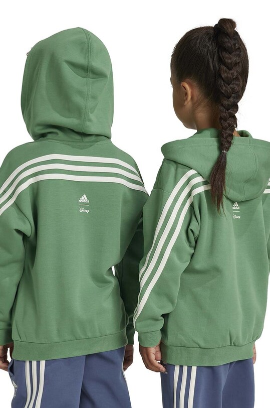 Παιδική μπλούζα adidas LK DY MM SWT IW0672 πράσινο