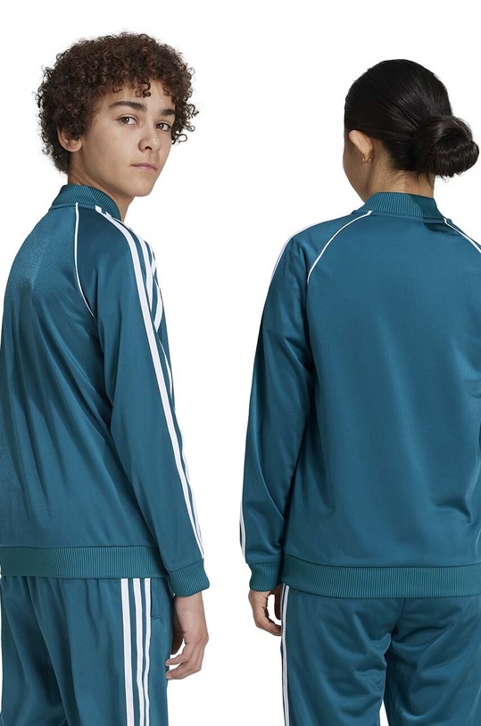 Dječja dukserica adidas Originals SST TRACK TOP IY7452 tirkizna