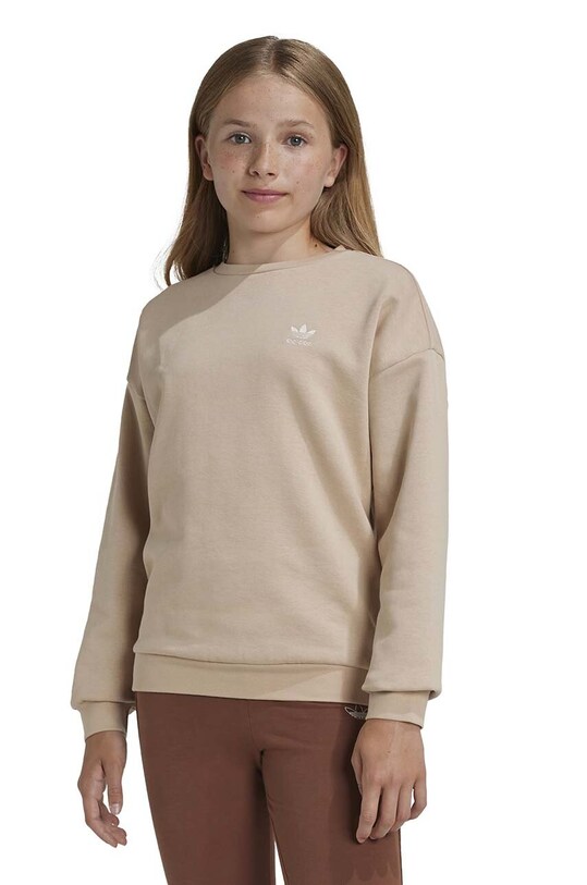 Дитяча кофта adidas Originals BOYFRIEND CREW інші бежевий IX7642