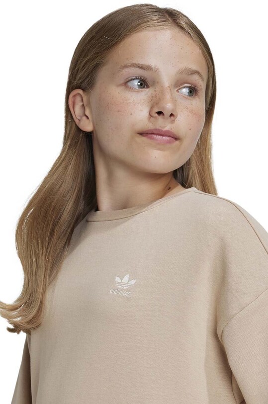 Дитяча кофта adidas Originals BOYFRIEND CREW IX7642 бежевий