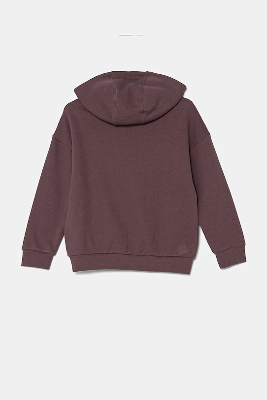 Dječaci Dječja pamučna dukserica adidas Originals HOODIE IX7616 ljubičasta