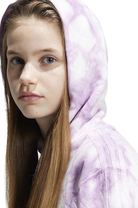 Παιδική μπλούζα adidas J SZN W HD IY7839 μωβ AW24