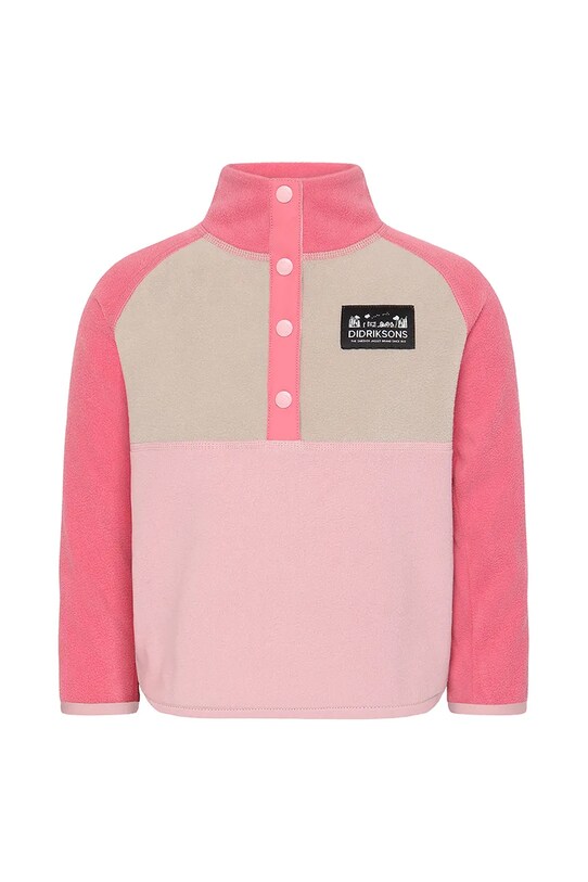 Βρεφική μπλούζα fleece Didriksons MONTE KIDS HALF BU 505590 ροζ SS25