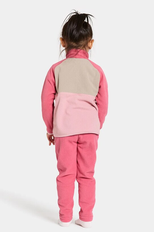 Βρεφική μπλούζα fleece Didriksons MONTE KIDS HALF BU ροζ 505590