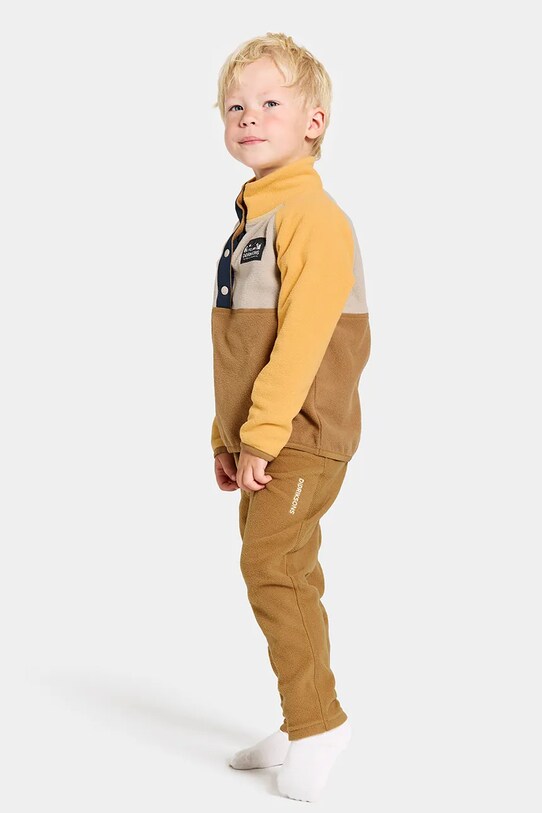 Βρεφική μπλούζα fleece Didriksons MONTE KIDS HALF BU 505590 κίτρινο