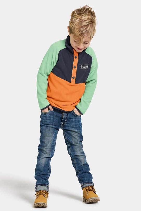 Didriksons bluza polarowa dziecięca MONTE KIDS HALF BU 505590 pomarańczowy