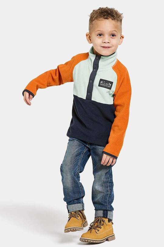 Дитяча флісова кофта Didriksons MONTE KIDS HALF BU 505590 темно-синій